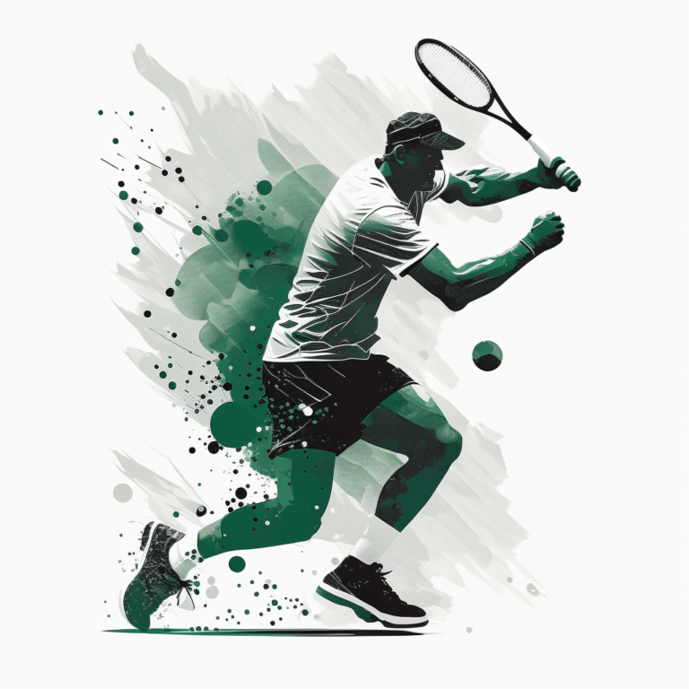 forehand no tênis, ilustração